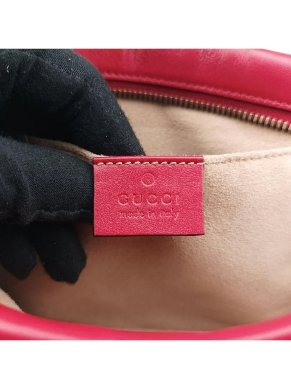 Gucci GG Marmont Red Leather Shoulder Bag